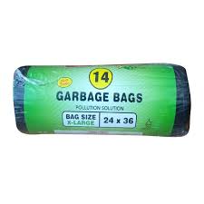 BLACK GARBAGE ROLL 24 X 36 SIZE (EACH ROLL CONTAIN 14 BAGS)