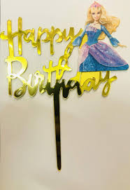 HAPPY BIRTHDAY BARBIE DOLL CAKE TOPPER